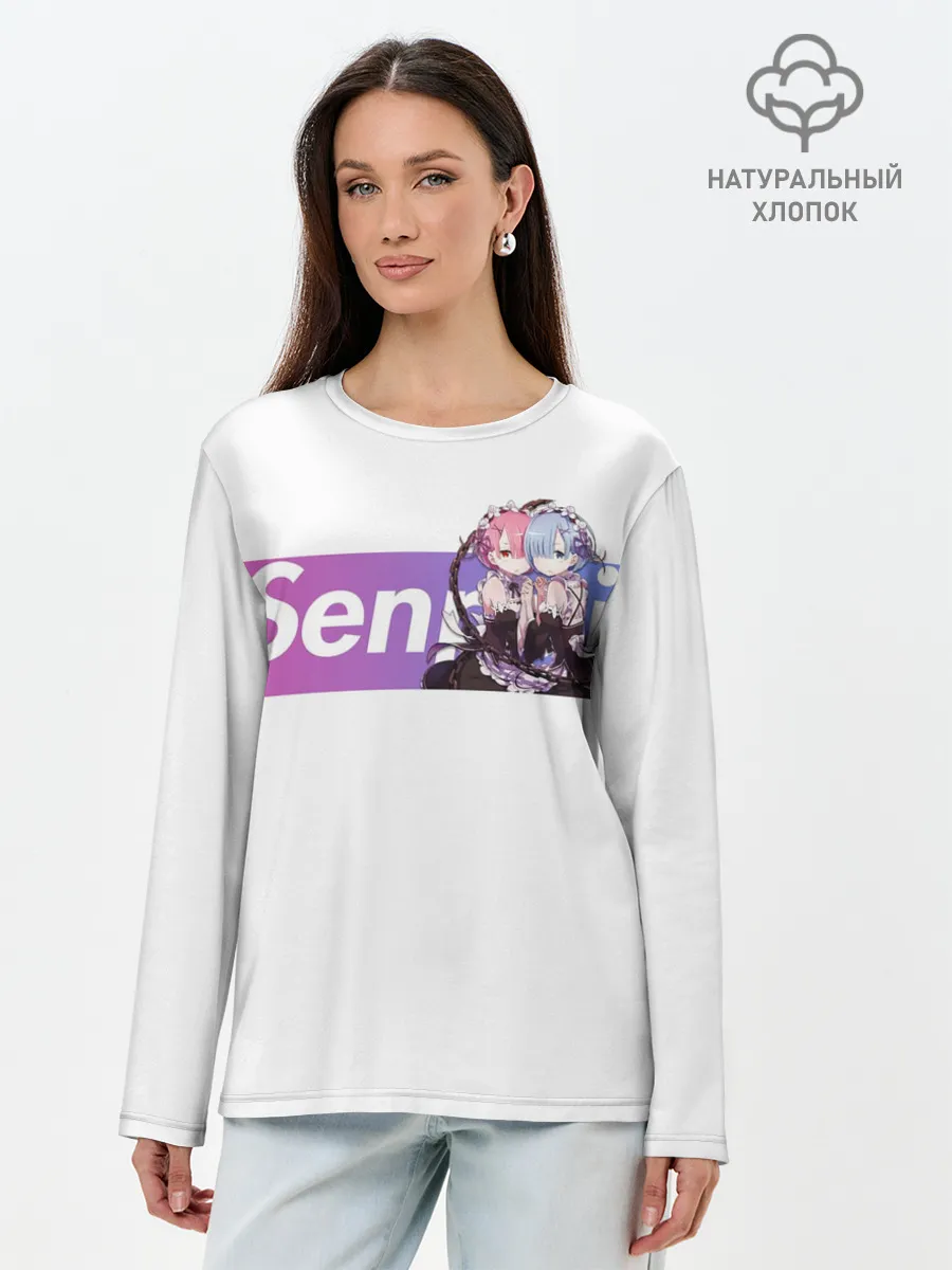 Лонгслив женский. Хлопок / Re:Zero