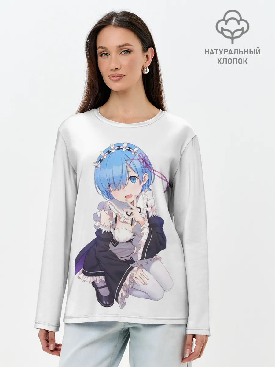 Лонгслив женский. Хлопок / Re:Zero