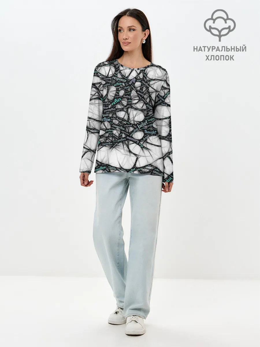 Лонгслив женский. Хлопок / NEIROLINK