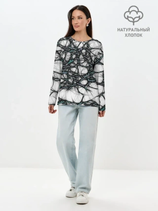 Лонгслив женский. Хлопок / NEIROLINK