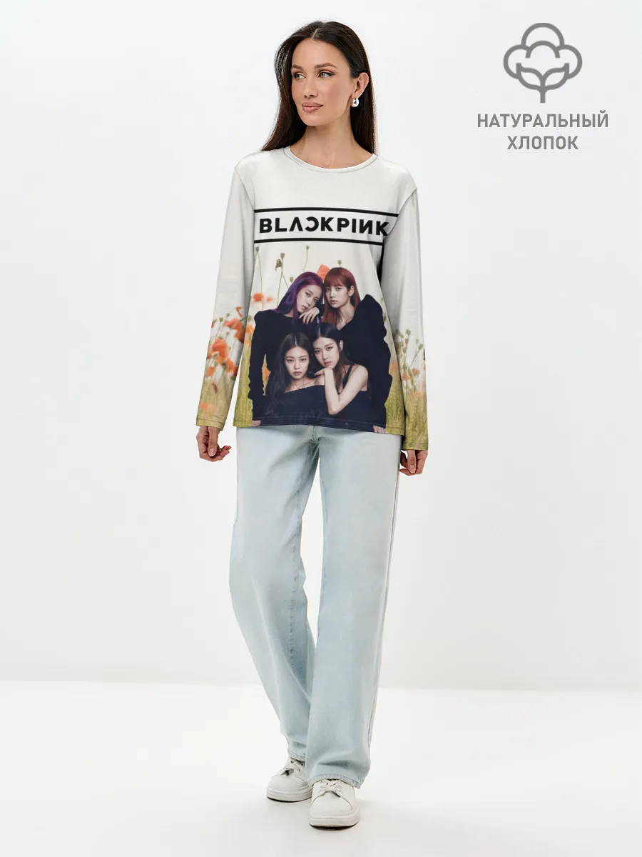 Лонгслив женский. Хлопок / BlackPink