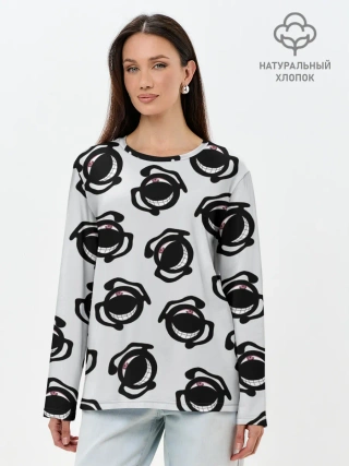 Лонгслив женский. Хлопок / Гомункулы