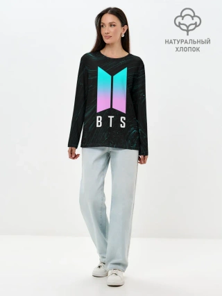 Лонгслив женский. Хлопок / BTS / БТС