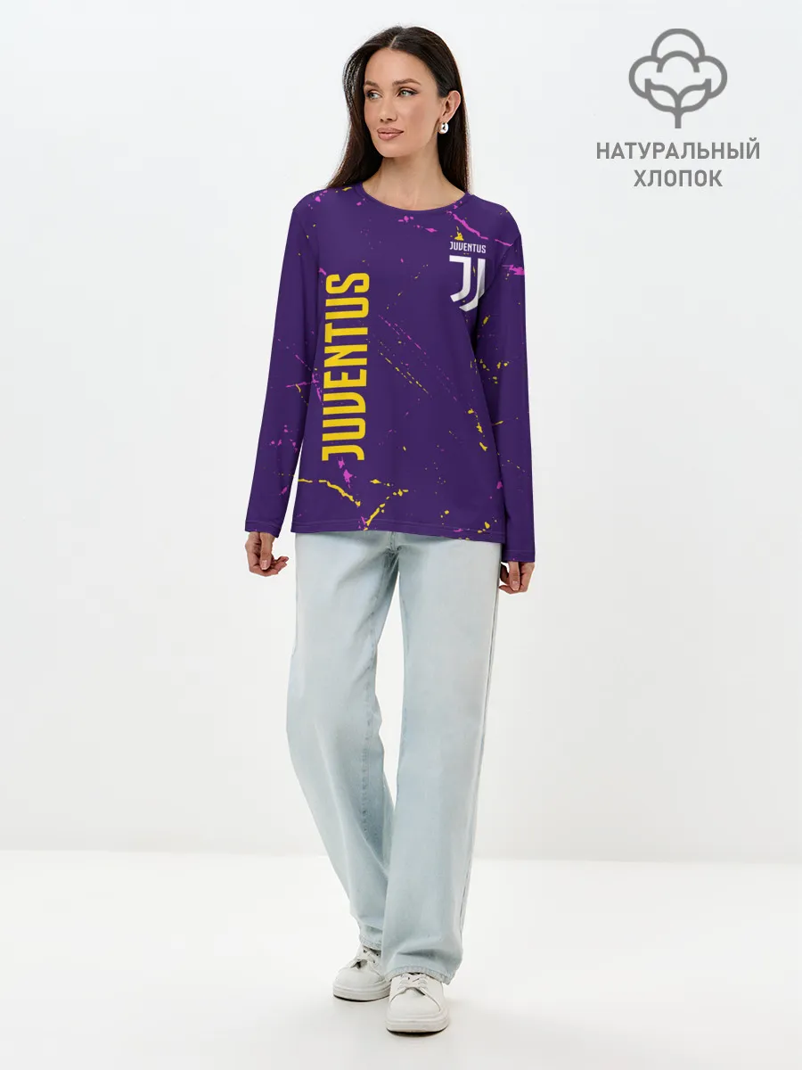 Лонгслив женский. Хлопок / JUVENTUS / ЮВЕНТУС