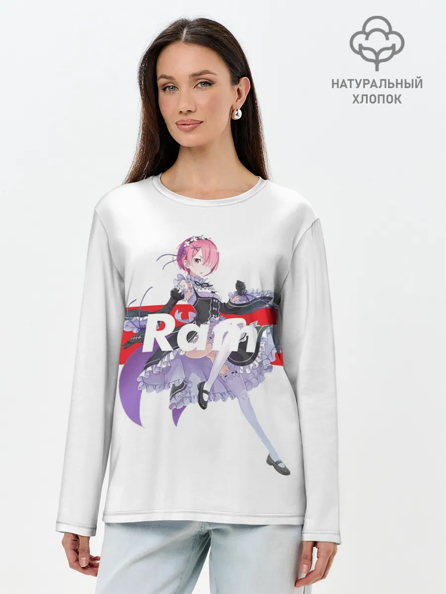 Лонгслив женский. Хлопок / Re:Zero