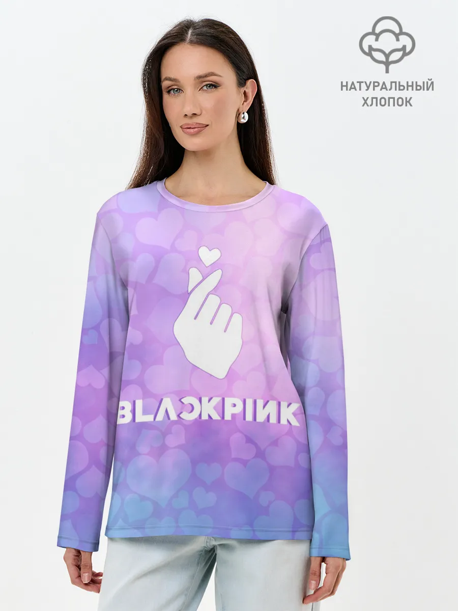 Лонгслив женский. Хлопок / BLACKPINK