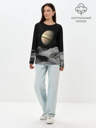 Лонгслив женский. Хлопок / Saturn