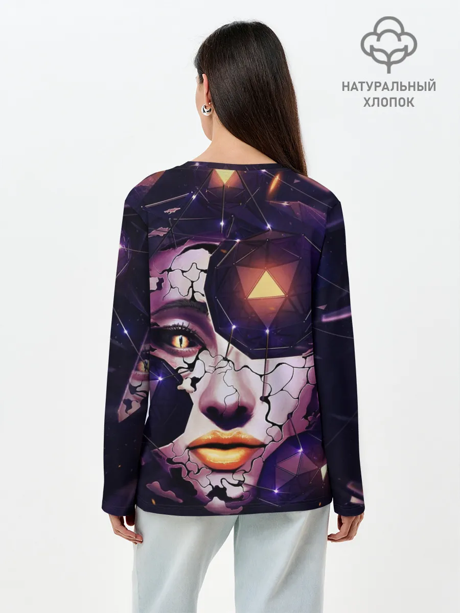 Лонгслив женский. Хлопок / Лицо