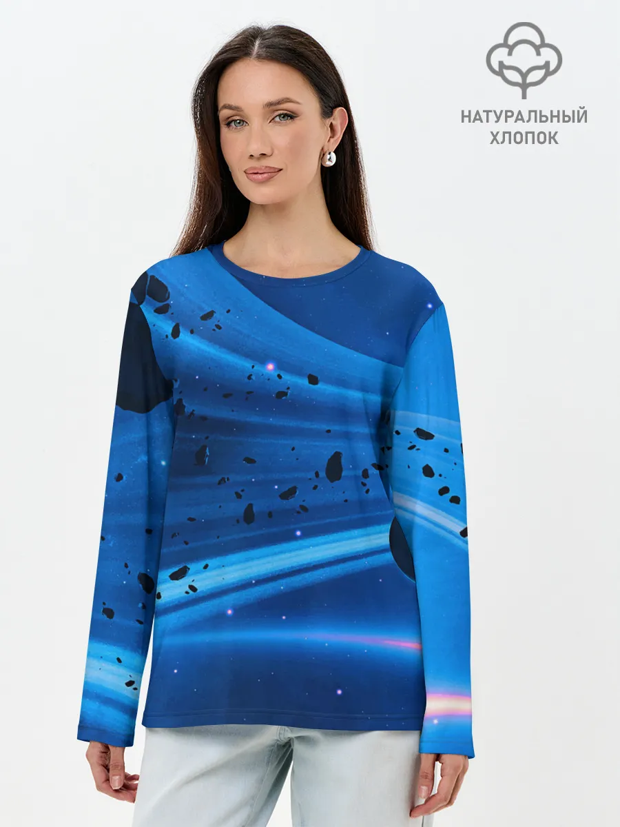Лонгслив женский. Хлопок / Space