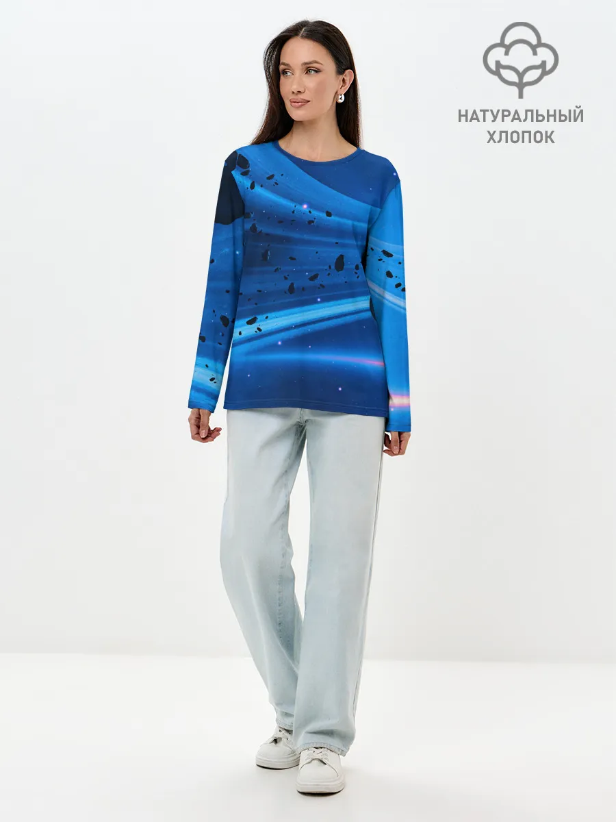 Лонгслив женский. Хлопок / Space