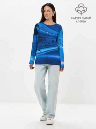 Лонгслив женский. Хлопок / Space