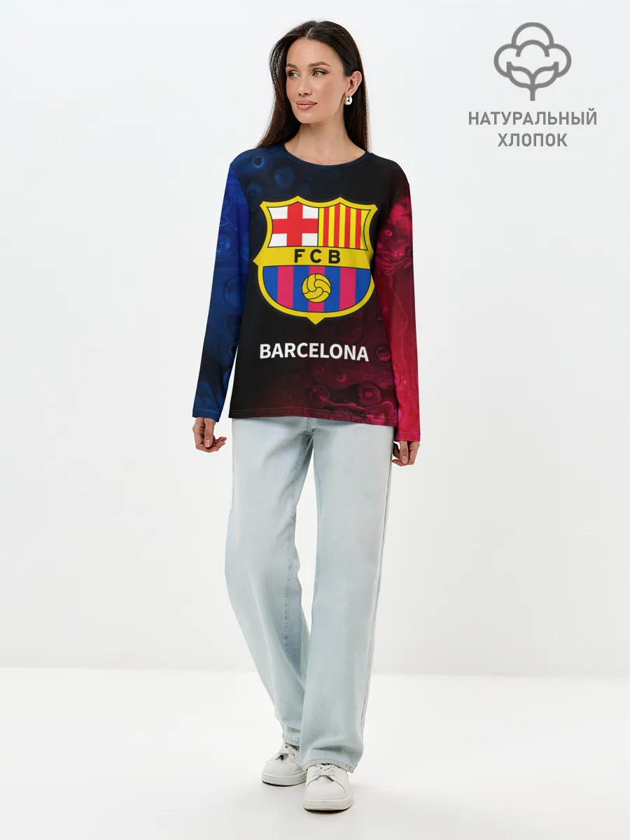 Лонгслив женский. Хлопок / BARCELONA / БАРСЕЛОНА
