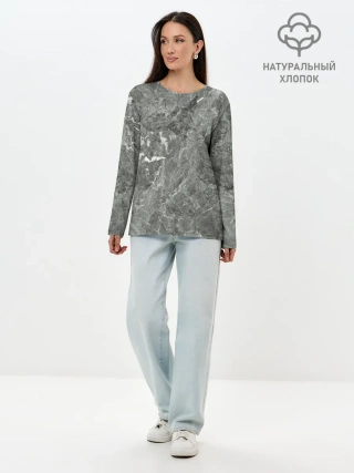Лонгслив женский. Хлопок / Grey