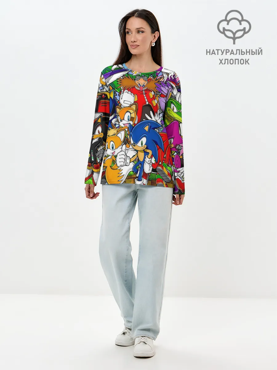 Лонгслив женский. Хлопок / Sonic.