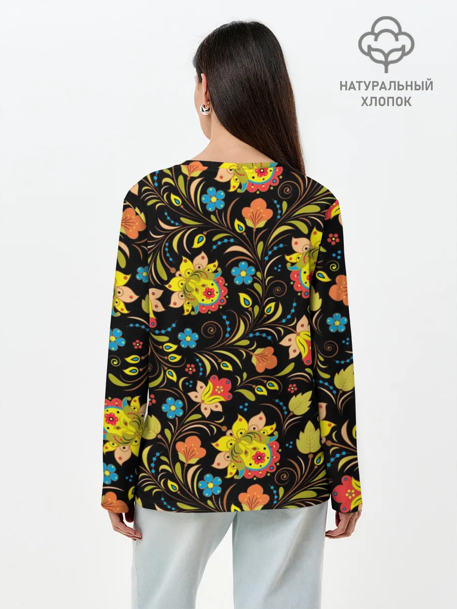 Лонгслив женский. Хлопок / Русская красавица