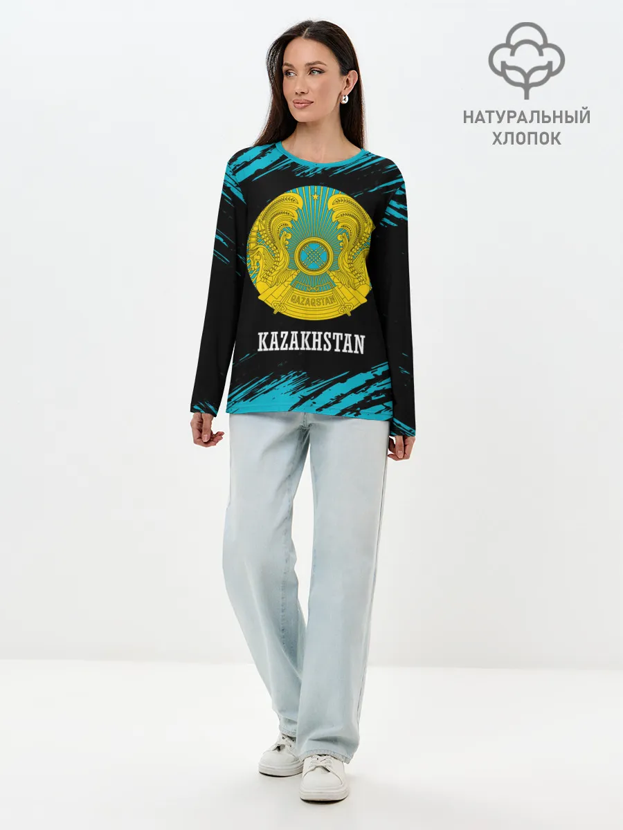 Лонгслив женский. Хлопок / KAZAKHSTAN / КАЗАХСТАН