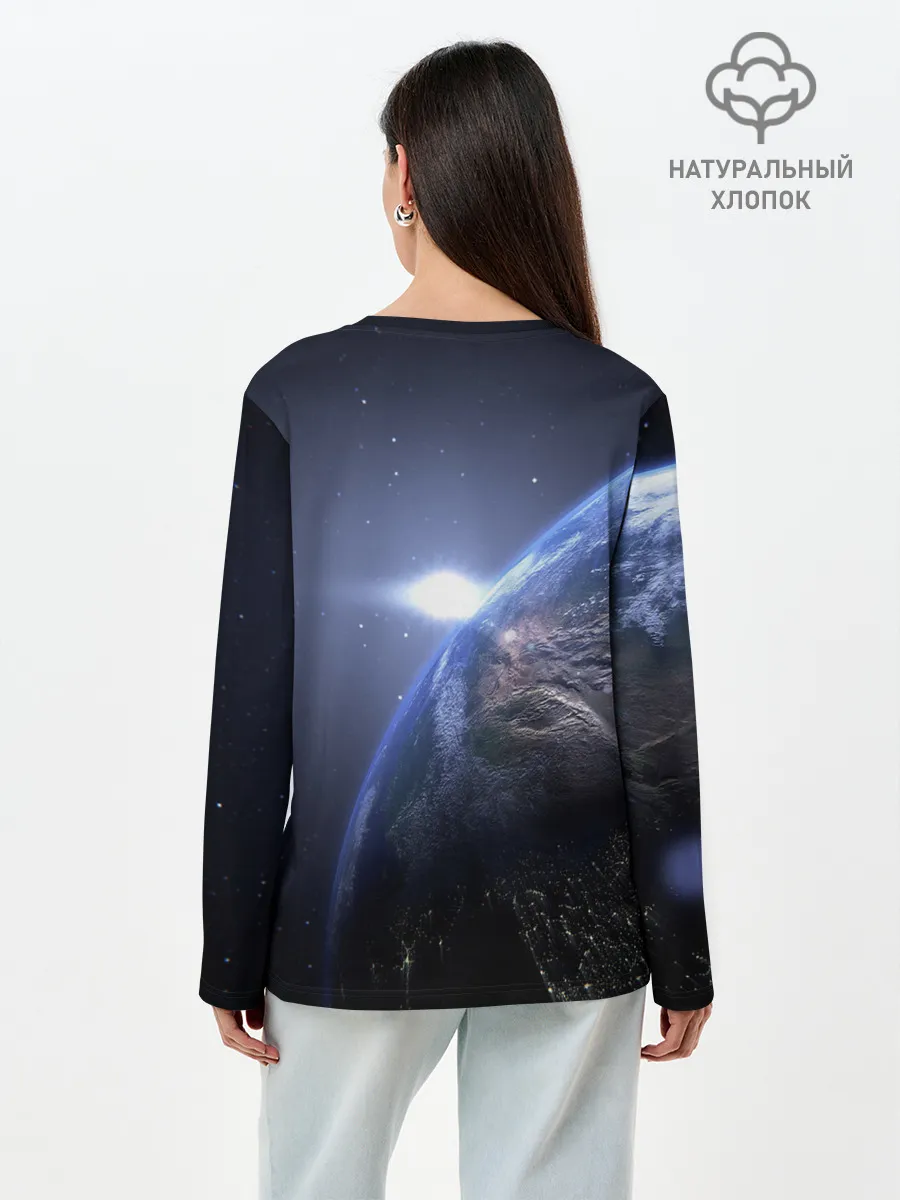 Лонгслив женский. Хлопок / Earth