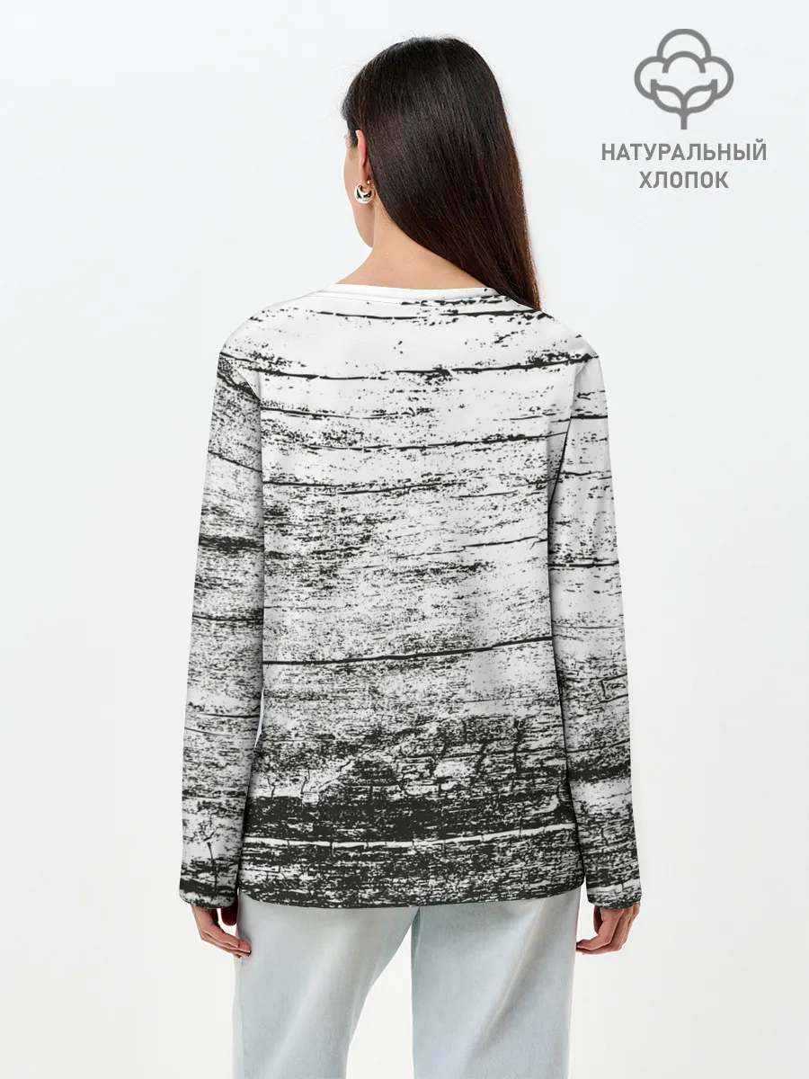 Лонгслив женский. Хлопок / Деревянный
