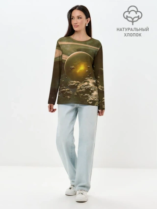 Лонгслив женский. Хлопок / Saturn