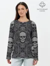Лонгслив женский. Хлопок / Skulls