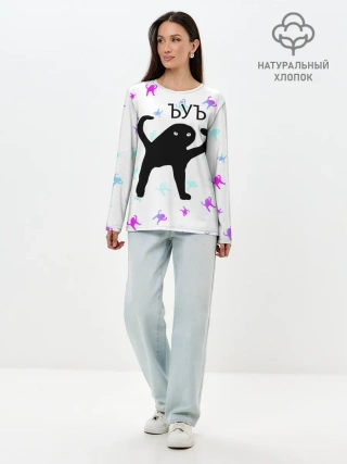 Лонгслив женский. Хлопок / ЪУЪ СЪУКА