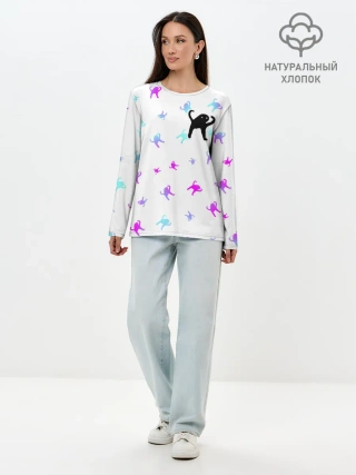 Лонгслив женский. Хлопок / ЪУЪ СЪУКА