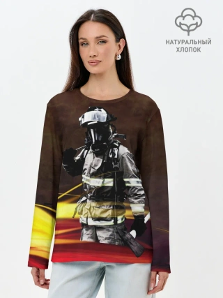 Лонгслив женский. Хлопок / Спасатель