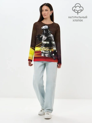 Лонгслив женский. Хлопок / Спасатель