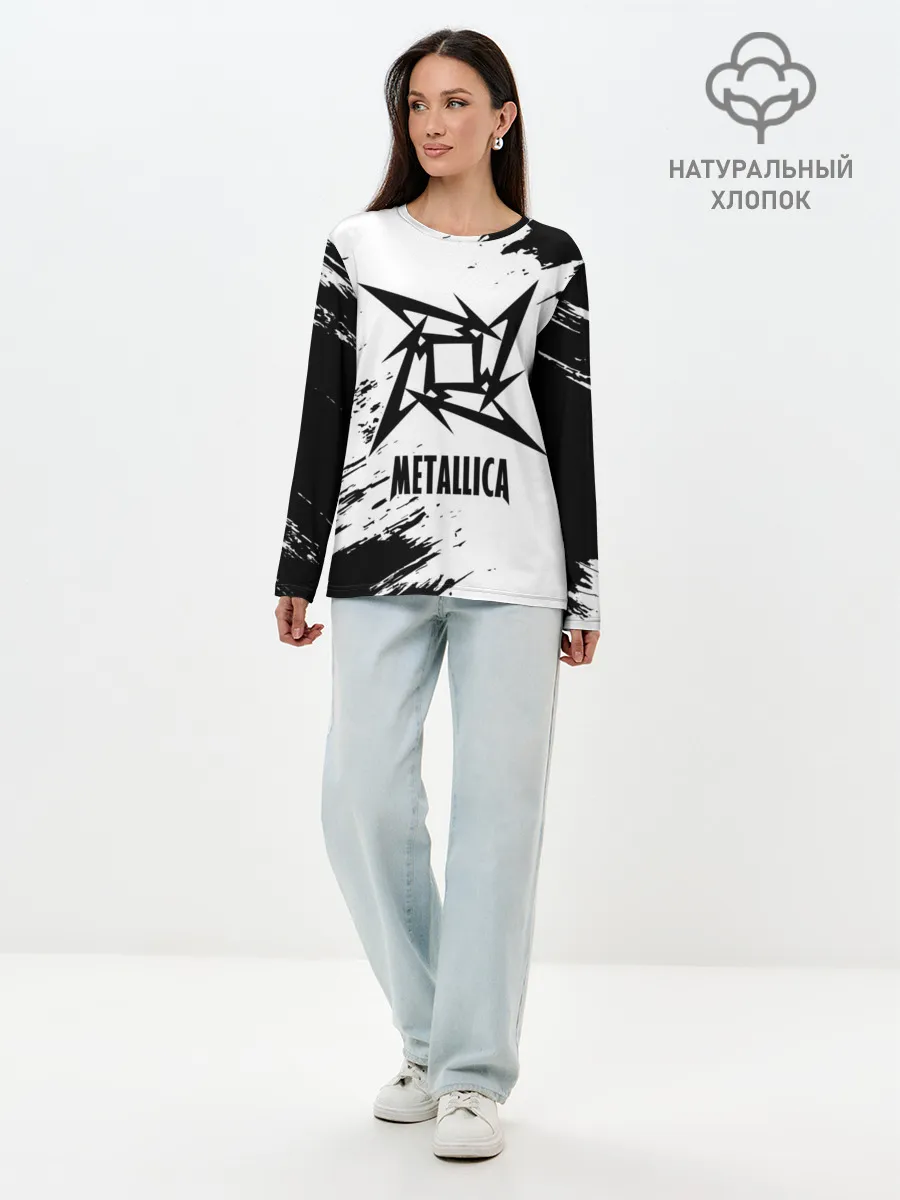 Лонгслив женский. Хлопок / METALLICA / МЕТАЛЛИКА