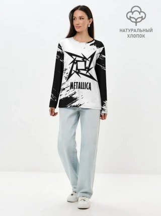 Лонгслив женский. Хлопок / METALLICA / МЕТАЛЛИКА