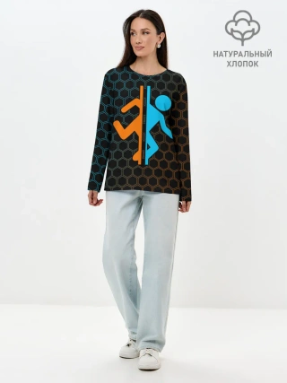 Лонгслив женский. Хлопок / PORTAL / ПОРТАЛ