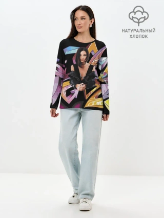 Лонгслив женский. Хлопок / Supergirl