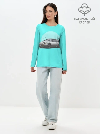 Лонгслив женский. Хлопок / Хачироку АЕ86
