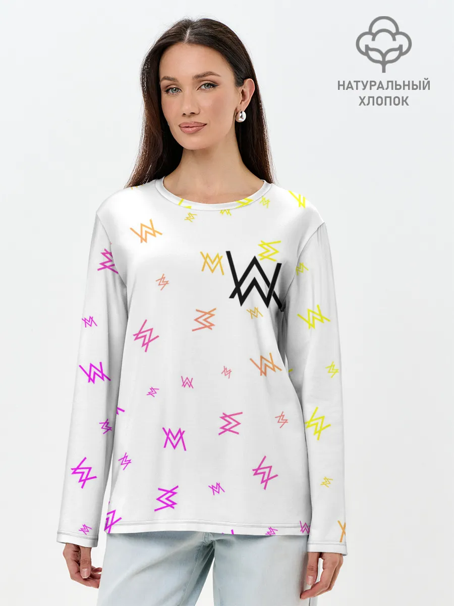 Лонгслив женский. Хлопок / ALAN WALKER / АЛАН УОКЕР
