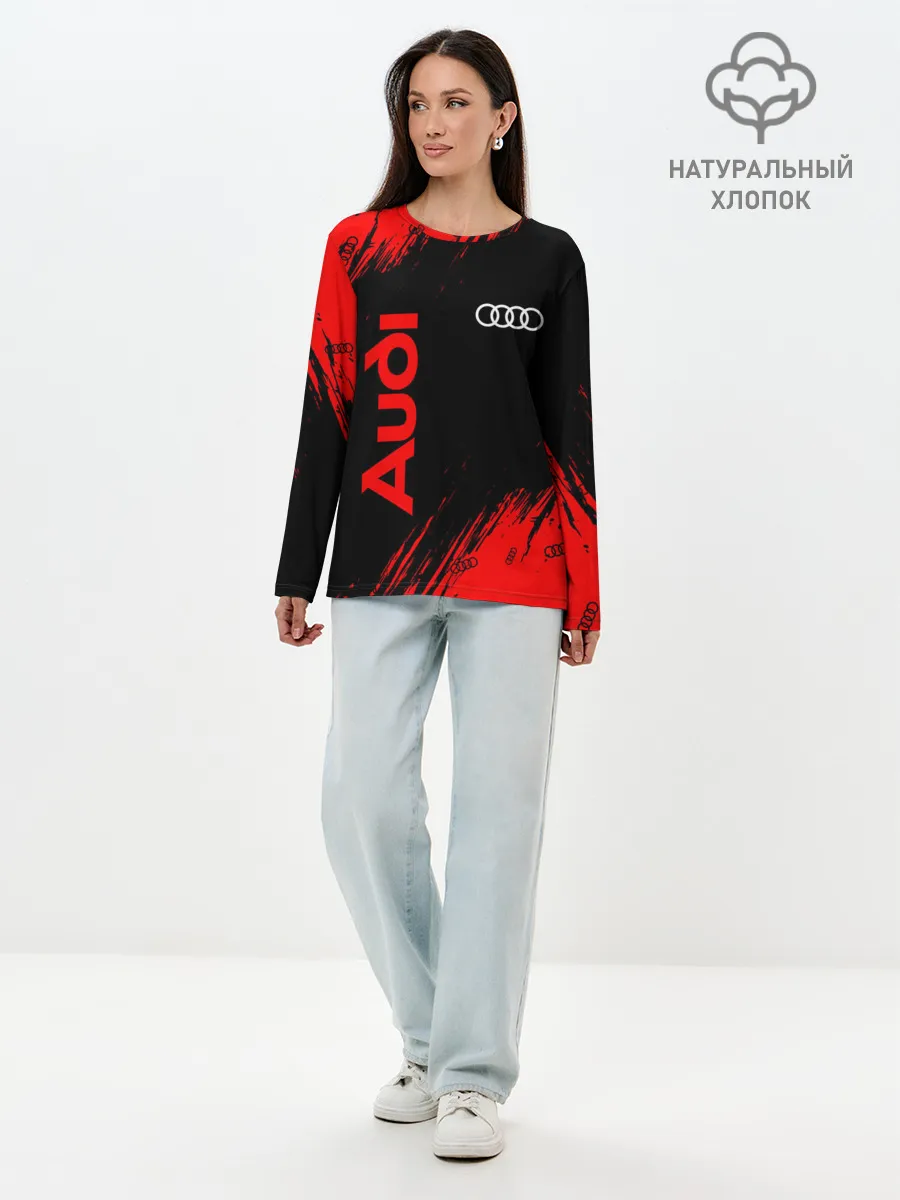 Лонгслив женский. Хлопок / AUDI / АУДИ