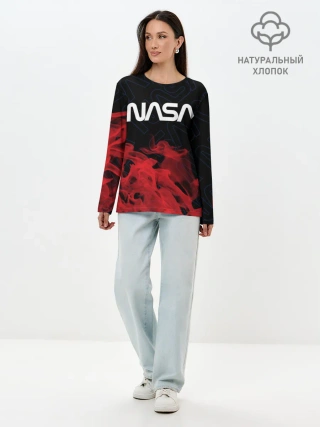 Лонгслив женский. Хлопок / NASA / НАСА