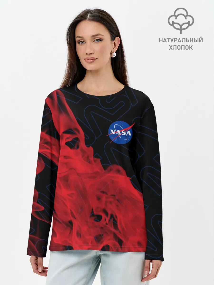 Лонгслив женский. Хлопок / NASA / НАСА