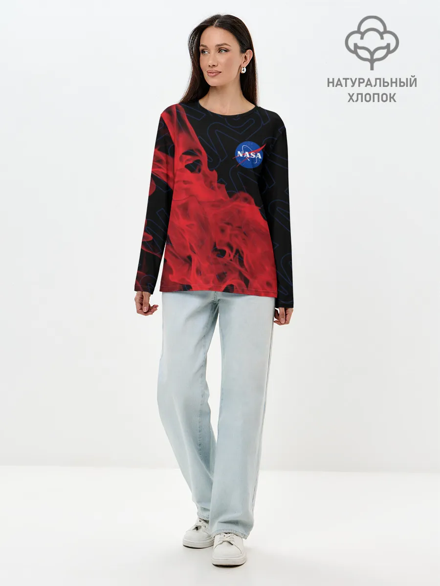 Лонгслив женский. Хлопок / NASA / НАСА