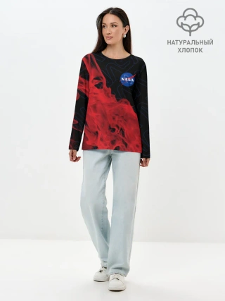 Лонгслив женский. Хлопок / NASA / НАСА