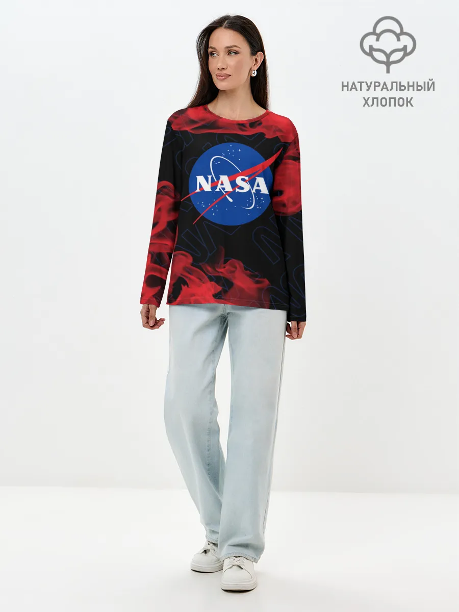 Лонгслив женский. Хлопок / NASA / НАСА