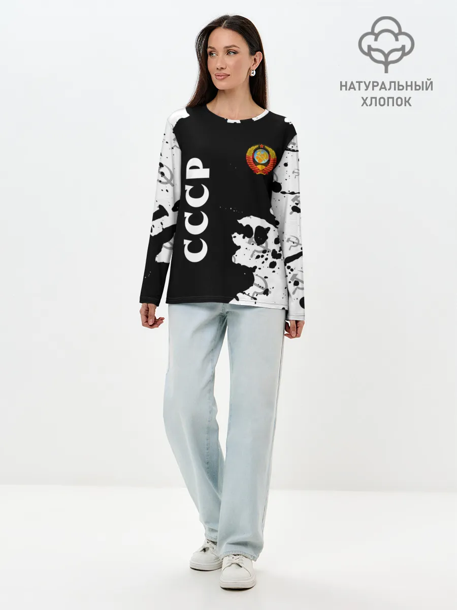 Лонгслив женский. Хлопок / СССР / USSR