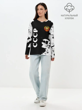 Лонгслив женский. Хлопок / СССР / USSR