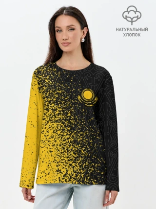 Лонгслив женский. Хлопок / КАЗАХСТАН / KAZAKHSTAN