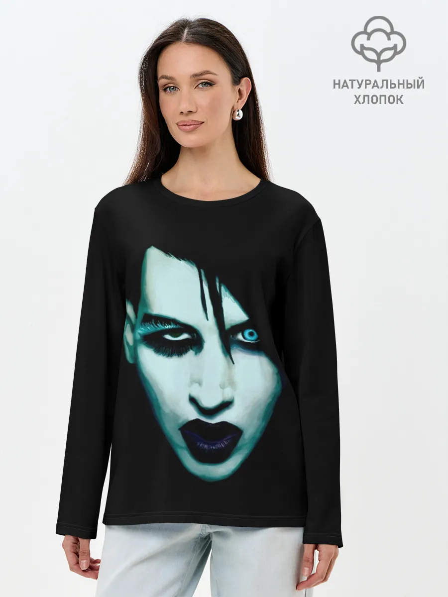 Лонгслив женский. Хлопок / Marilyn Manson