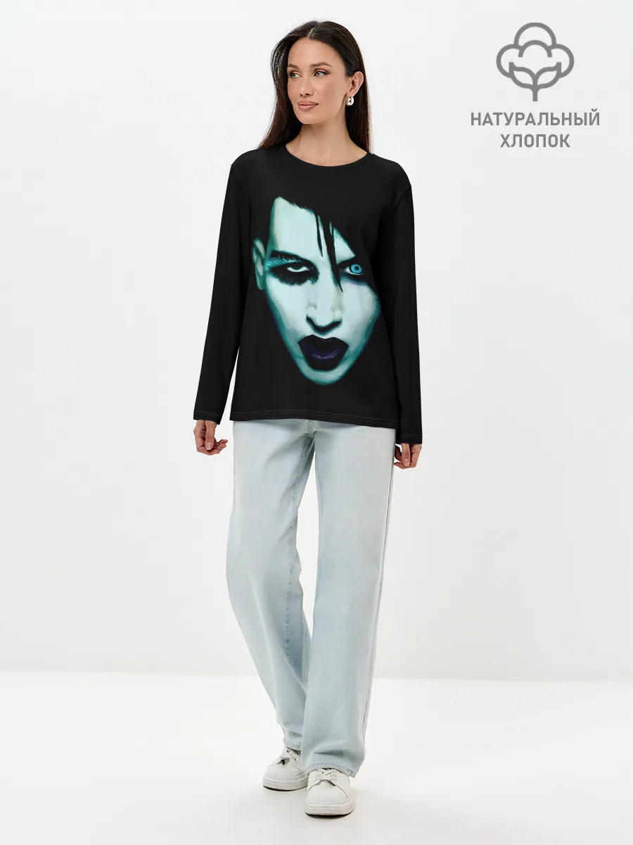 Лонгслив женский. Хлопок / Marilyn Manson