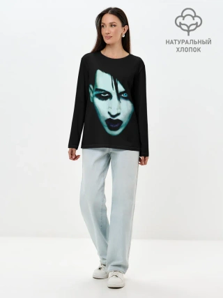 Лонгслив женский. Хлопок / Marilyn Manson