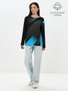 Лонгслив женский. Хлопок / SPORT WEAR BLUE