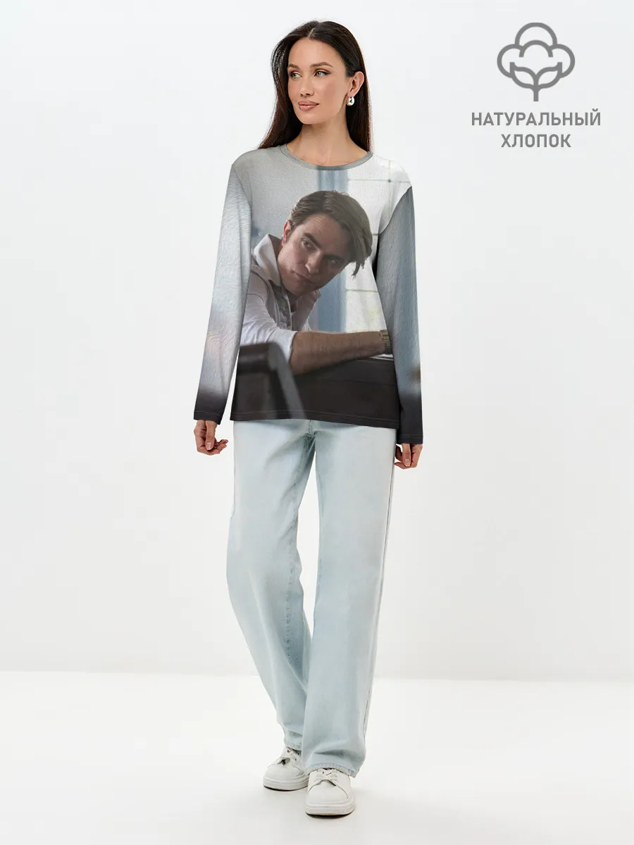 Лонгслив женский. Хлопок / Роберт Паттинсон