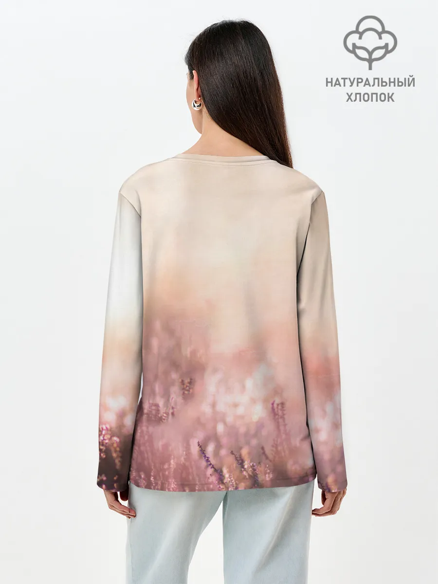 Лонгслив женский. Хлопок / Красивый Волк