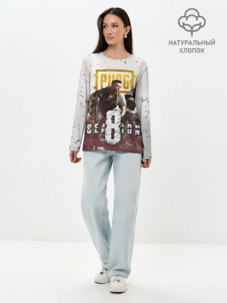 Лонгслив женский. Хлопок / PUBG 8 SEASON